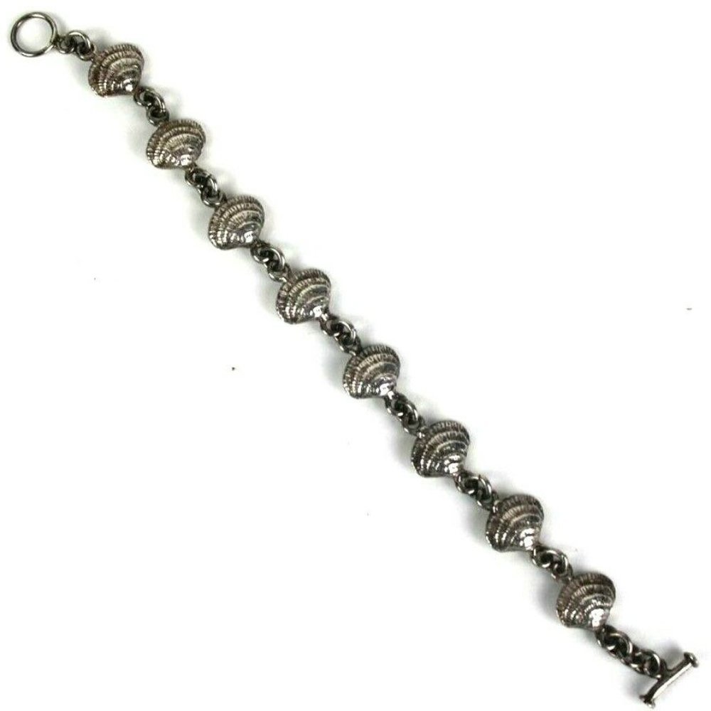 sterling silver nautical shell seashell bracelet